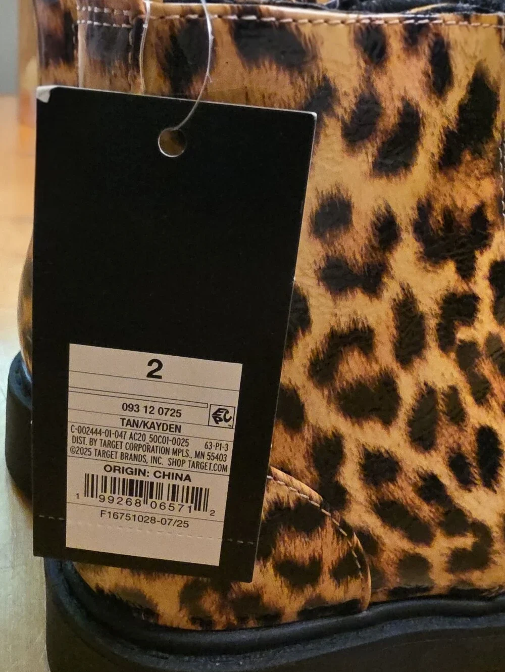 Target Kids Leopard-Print Lace-Up Ankle Boots